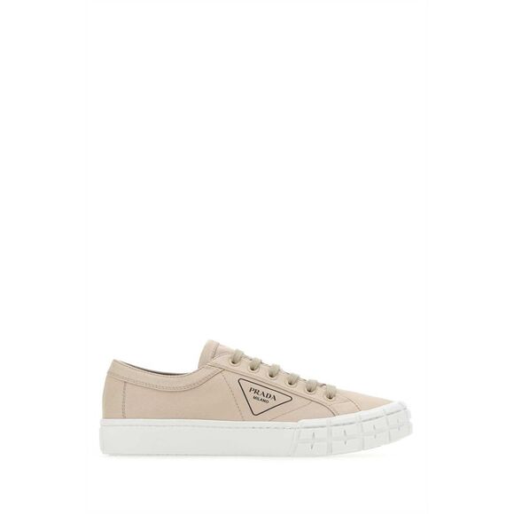 Prada Men Cappuccino Gabardine Wheel Sneakers - Picture 1 of 2